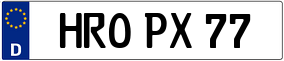Trailer License Plate